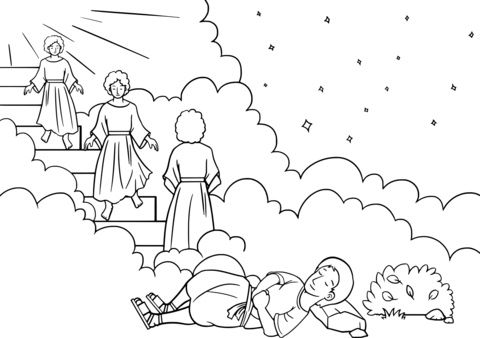 Jacob'S Ladder Dream Coloring Page